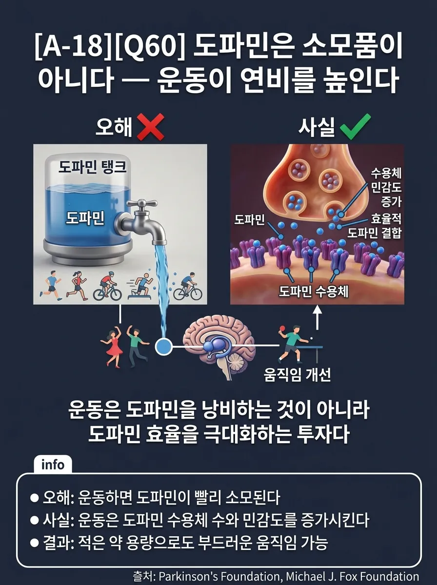 도파민은 소모품이 아니다 — 운동이 연비를 높인다