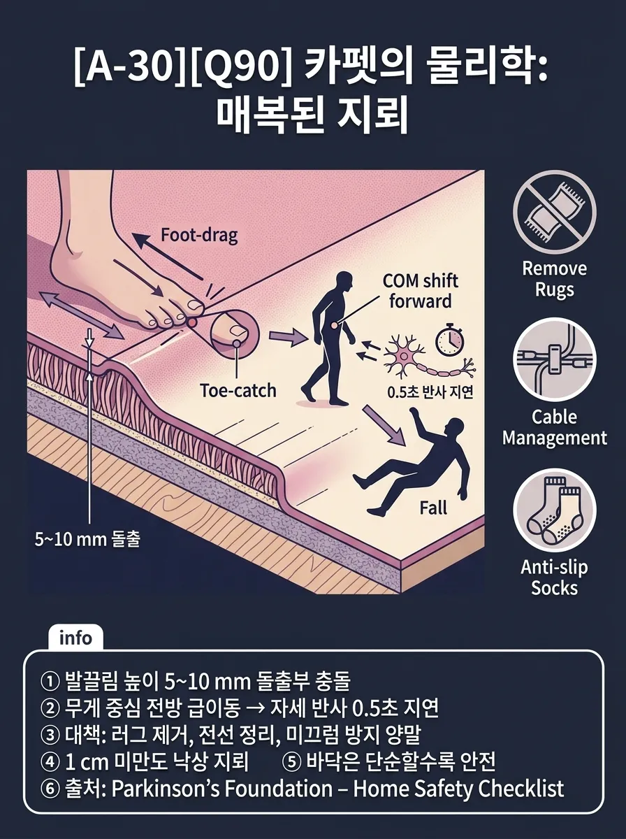 카펫의 물리학 — 매복된 지뢰