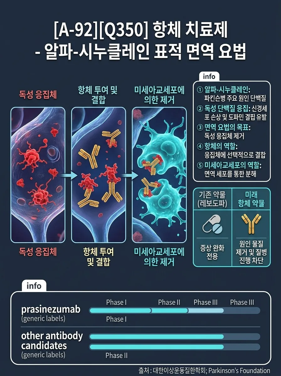 항체 치료제 — 알파-시누클레인 표적 면역 요법