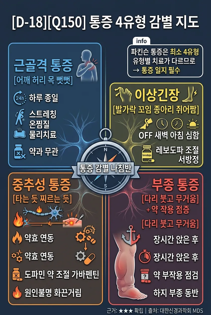 통증 4유형 감별 지도