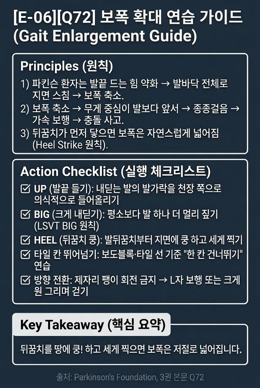 보폭 확대 연습 가이드