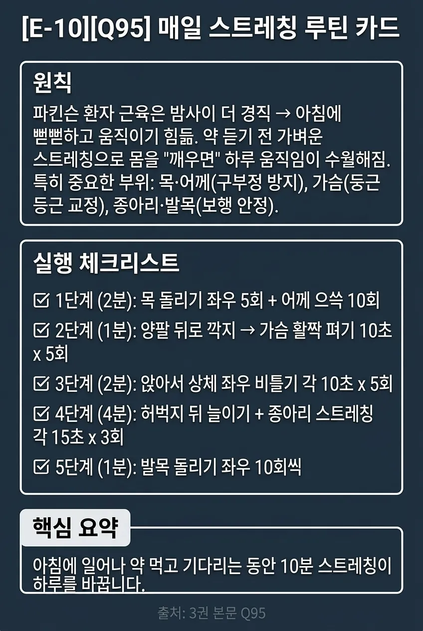 매일 스트레칭 루틴 카드