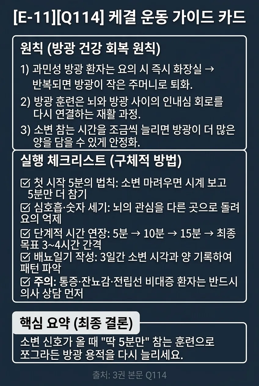 케겔 운동 가이드 카드