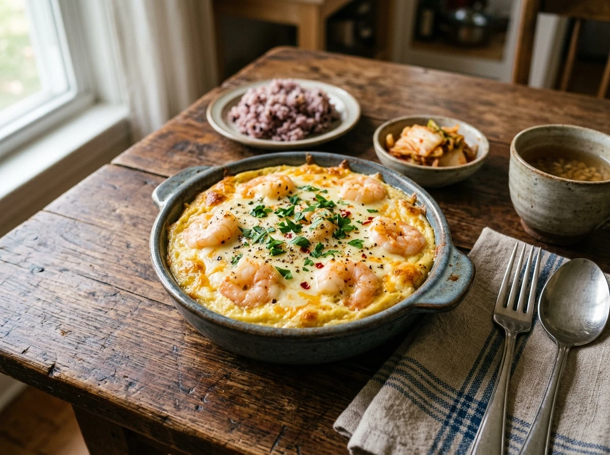 새우살 달걀찜 그라탕