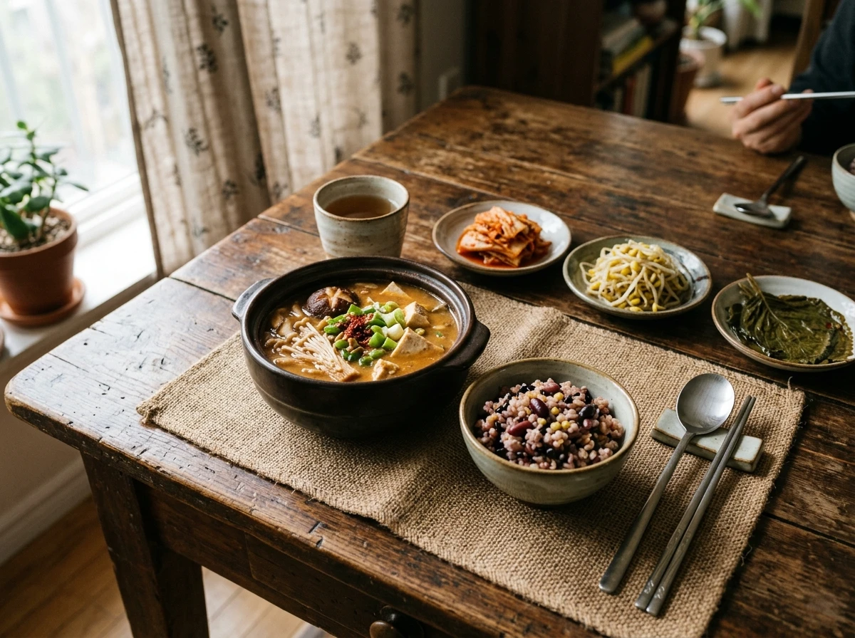 잡곡 비빔밥 + 들깨 소스